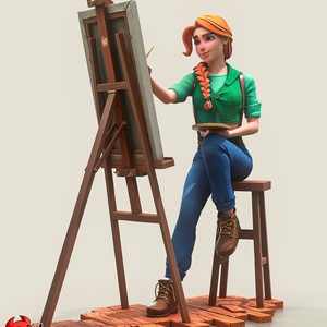 Leah - Stardew Valley, Művészet, Makett, modell, Festett tárgyak, Mindenmás, MESKA