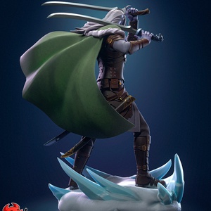 Drizzt Do'Urden - Forgotten Realms - művészet - makett, modell - Meska.hu