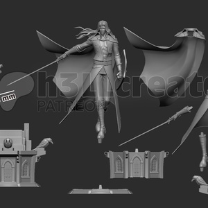 Alucard - Castlevania - művészet - makett, modell - Meska.hu
