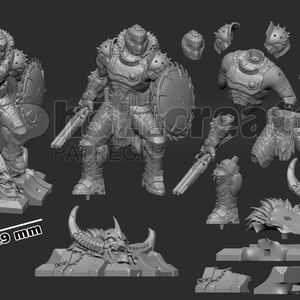 Doom guy - DOOM: The Dark Ages - művészet - makett, modell - Meska.hu