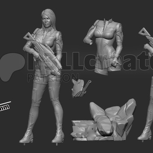 Ashley Williams - Mass Effect - művészet - makett, modell - Meska.hu