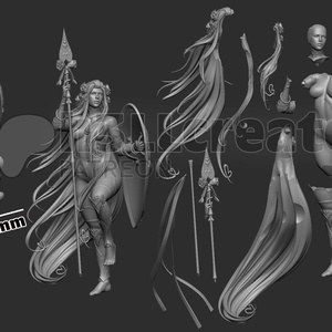 Aphrodite - Hades - művészet - makett, modell - Meska.hu