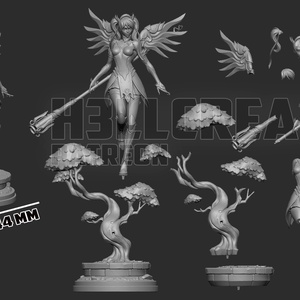Mercy - Overwatch - művészet - makett, modell - Meska.hu