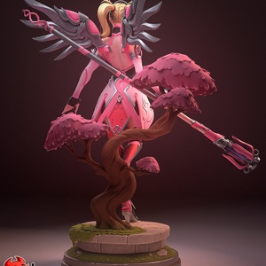 Mercy - Overwatch - művészet - makett, modell - Meska.hu