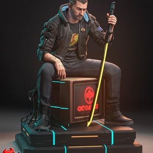 Male V - Cyberpunk 2077, Művészet, Makett, modell, Festett tárgyak, Mindenmás, MESKA
