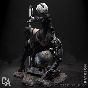 2B - Nier: Automata - művészet - makett, modell - Meska.hu