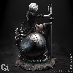 2B - Nier: Automata - művészet - makett, modell - Meska.hu