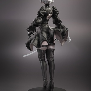 2B v2 - Nier: Automata - művészet - makett, modell - Meska.hu