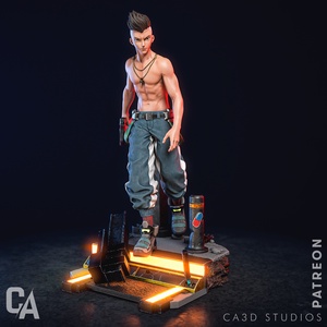 David Martinez - Cyberpunk: Edgerunners - művészet - makett, modell - Meska.hu