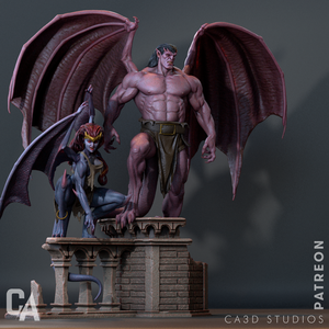 Demona and Goliath Diorama - Gargoyles - művészet - makett, modell - Meska.hu Demona and Goliath Diorama - Gargoyles - művészet - makett, modell - Meska.hu