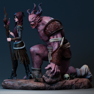 Morrigan Diorama - Dragon Age - művészet - makett, modell - Meska.hu