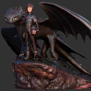 Toothless and Hiccup - Fogatlan és Hablaty - Meska.hu