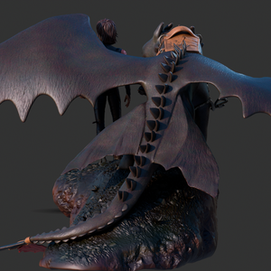 Toothless and Hiccup - Fogatlan és Hablaty - művészet - makett, modell - Meska.hu