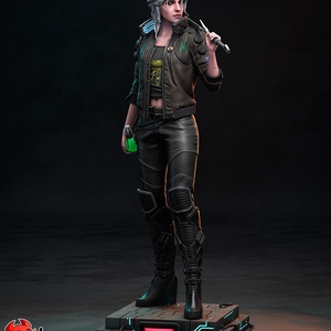 Ciri - Cyberpunk 2077 style, Művészet, Makett, modell, Festett tárgyak, Mindenmás, MESKA