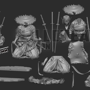 Atsu - Ghost of Yōtei - művészet - makett, modell - Meska.hu