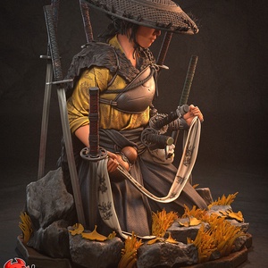 Atsu - Ghost of Yōtei - művészet - makett, modell - Meska.hu