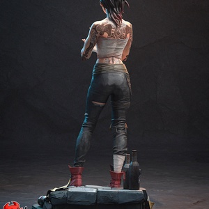 Tattooed Girl - művészet - makett, modell - Meska.hu