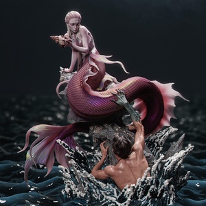 Mermaid, Művészet, Makett, modell, Festett tárgyak, Mindenmás, MESKA