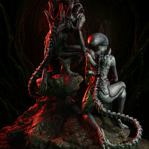 Alien - művészet - makett, modell - Meska.hu