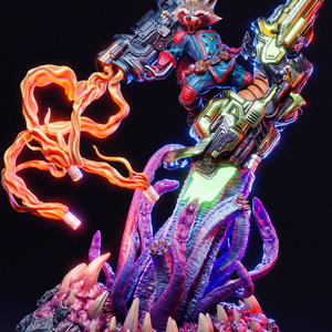 Rocket Raccoon - Marvel - művészet - makett, modell - Meska.hu