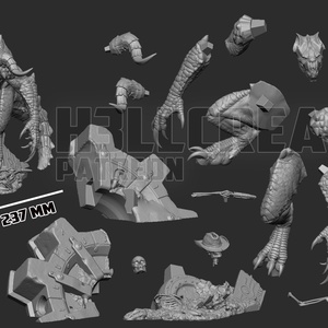 Deathclaw - Fallout - művészet - makett, modell - Meska.hu