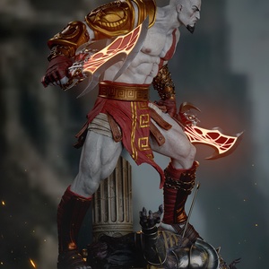 Kratos - God of War - művészet - makett, modell - Meska.hu