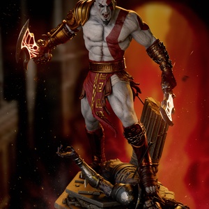 Kratos - God of War - művészet - makett, modell - Meska.hu