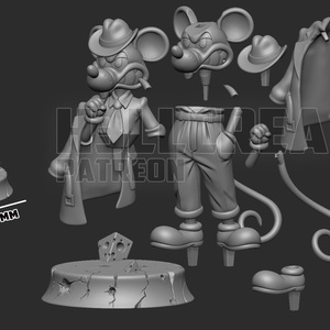 Jack Pepper - Mouse: P.I. For Hire - művészet - makett, modell - Meska.hu
