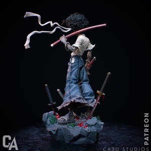 Afro Samurai - művészet - makett, modell - Meska.hu