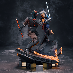 Ahsoka vs Darth Maul diorama - művészet - makett, modell - Meska.hu