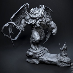 Balrog vs Gandalf - The Lord of the Rings - művészet - makett, modell - Meska.hu