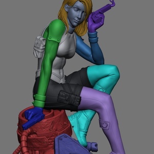 Domino - Marvel - művészet - makett, modell - Meska.hu
