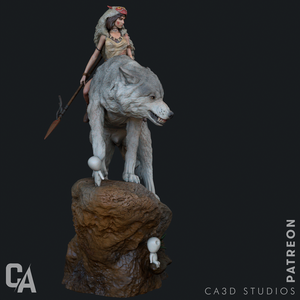 Princess Mononoke - művészet - makett, modell - Meska.hu