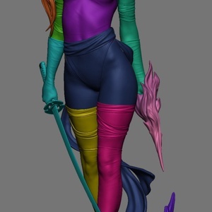 Psylocke - X-men - művészet - makett, modell - Meska.hu