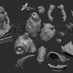 Godzilla - művészet - makett, modell - Meska.hu