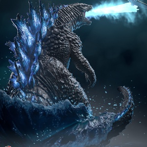 Godzilla - művészet - makett, modell - Meska.hu