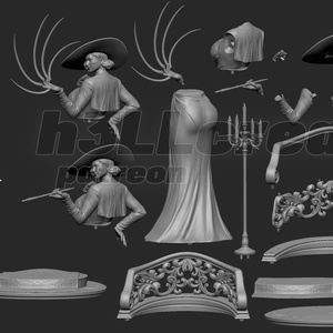 Lady Dimitrescu - Resident Evil Village - művészet - makett, modell - Meska.hu