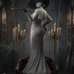 Lady Dimitrescu - Resident Evil Village - művészet - makett, modell - Meska.hu