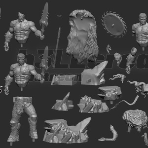 Doom Slayer - Doom: The Dark Ages - művészet - makett, modell - Meska.hu