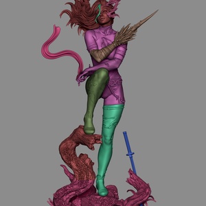 Savage Land Psylocke - Marvel - művészet - makett, modell - Meska.hu