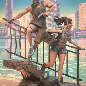 Jason and Lucia - Grand Theft Auto VI - művészet - makett, modell - Meska.hu