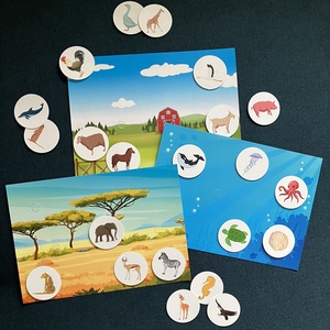 Foglalkoztató Lap - Ki hol él? - játék & sport - készségfejlesztő és logikai játék - oktató játékok - Meska.hu