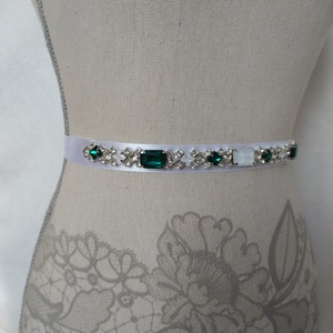 Smaragd köves menyasszonyi öv - esküvő - kiegészítők - öv & pánt - Meska.hu