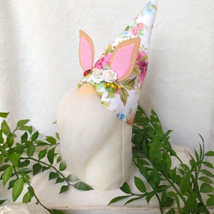 Nyuszifüles tavaszi manó - ünnepi díszek, dekorációk - húsvéti díszek és dekorációk - húsvéti asztaldíszek - Meska.hu