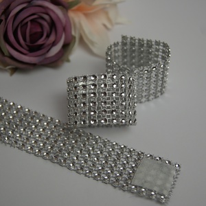 Strasszos esküvői székdísz vagy szalvétagyűrű - esküvő - dekoráció - helyszíni dekor - Meska.hu