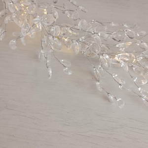 LED-es kristálykoszorú, kopogtató - karácsony - karácsonyi lakásdekoráció - karácsonyi fénydekoráció - Meska.hu