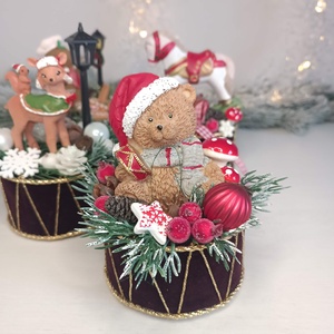 Kis méretű rénszarvasos karácsonyi dekoráció - karácsony - karácsonyi lakásdekoráció - karácsonyi lakásdíszek - Meska.hu