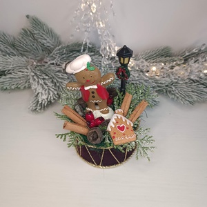 Kis méretű mézis karácsonyi dekoráció - karácsony - karácsonyi lakásdekoráció - karácsonyi lakásdíszek - Meska.hu