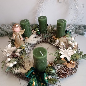 Nagy méretű vesszőkoszorú adventi, Karácsony, Adventi díszek, Adventi koszorú, , MESKA