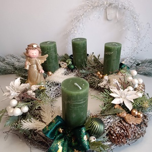 Nagy méretű vesszőkoszorú adventi - karácsony - adventi díszek - adventi koszorú - Meska.hu